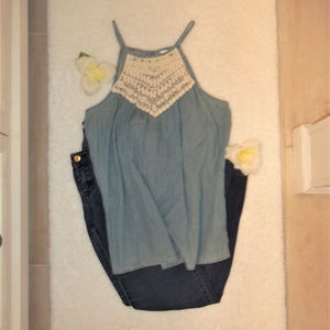 NWT No Boundaries Denim Top Size Small